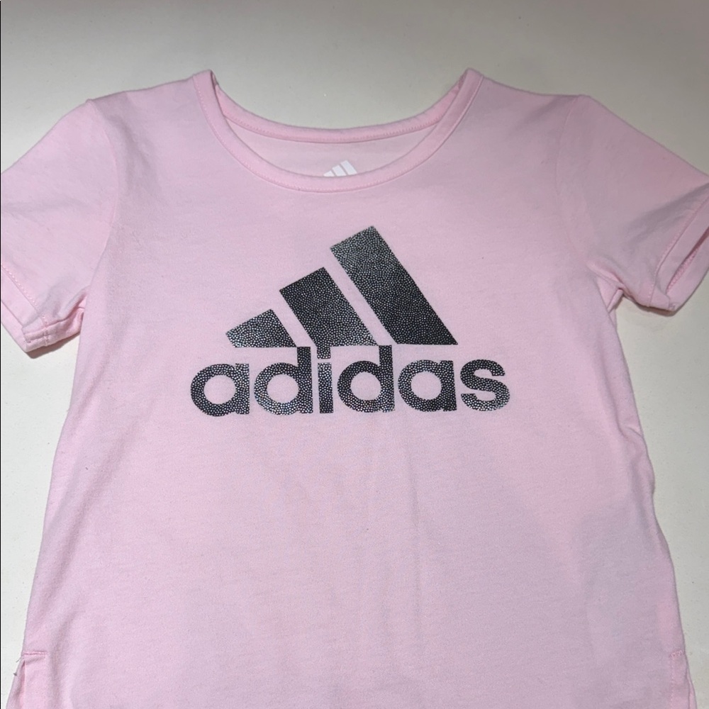 Adidas Kids Light Pink Tee with Logo
